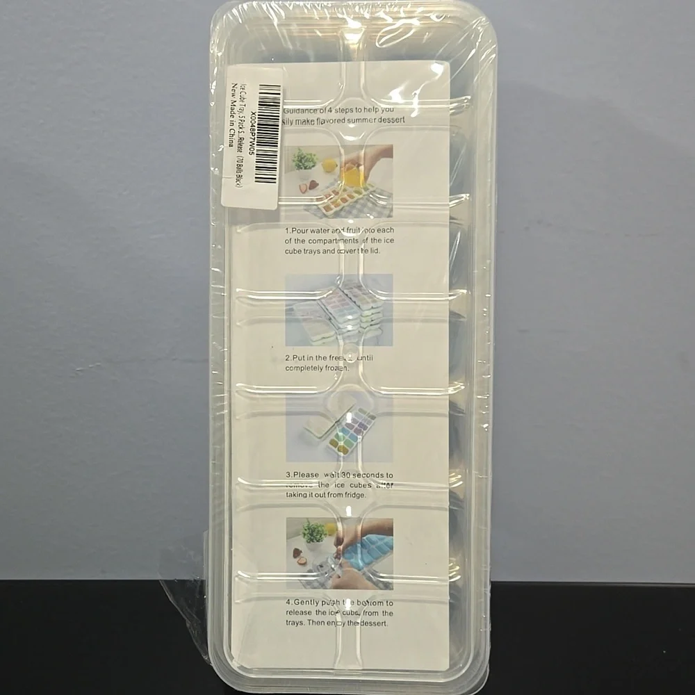 Easy Release Reusable Ice Cube Trays Set of 5